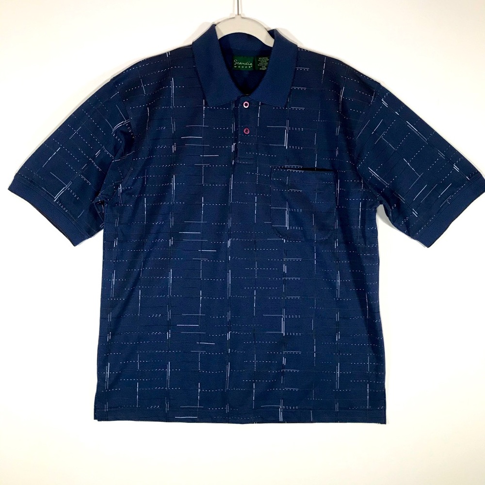 VINTAGE Scandia woods small polo mens blue